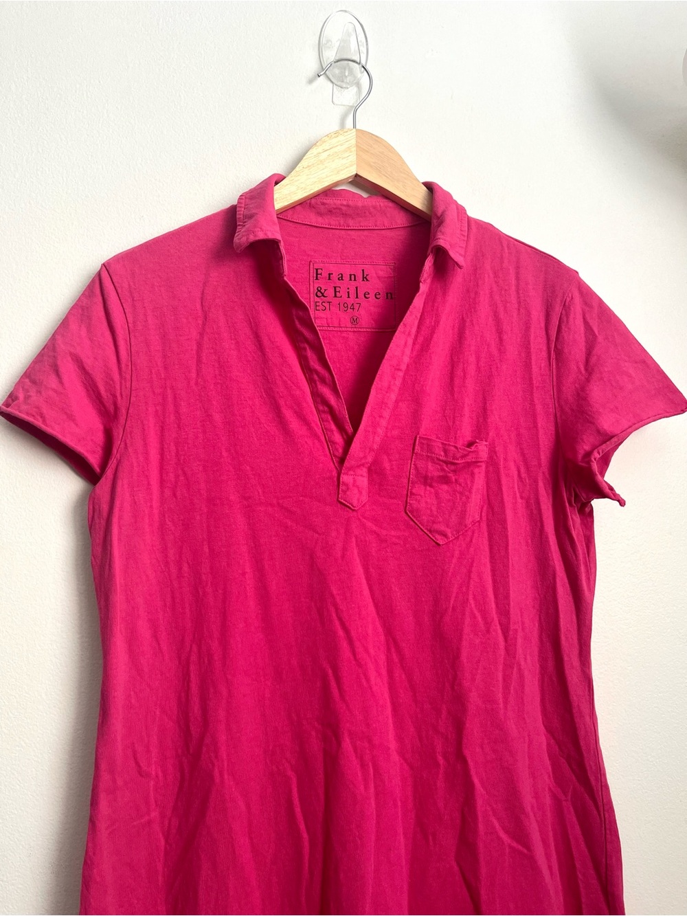Frank & Eileen Lauren Polo Dress Heritage Jersey Hot Pink Magenta - Picture 4 of 9